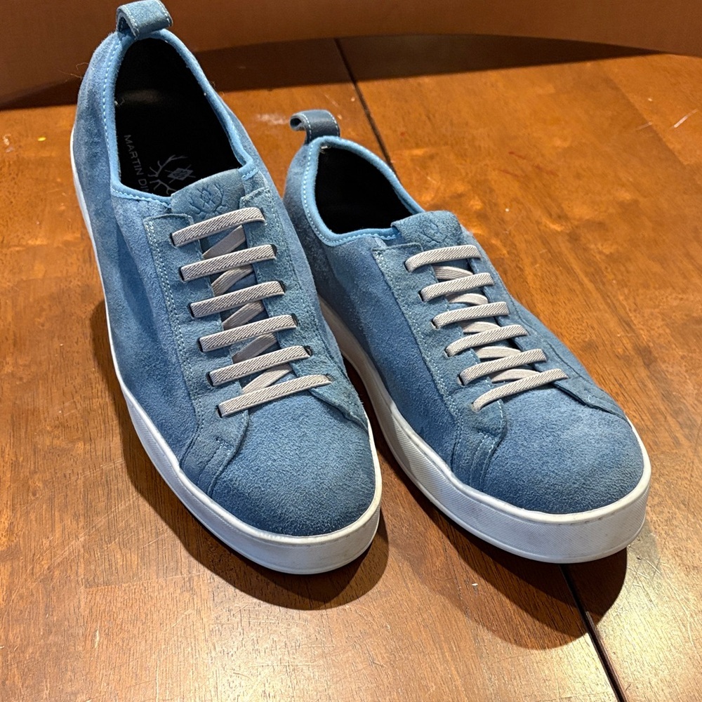 Blue Goat Suede Sneakers